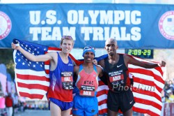 The U.S. Olympic Team: Ryan Hall, Meb Keflezighi, and Abdi Abdirahman. © www.PhotoRun.net